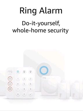 New Ring Alarm 8 Piece Kit 2nd Generation Home Security System Works W Alexa NOB
